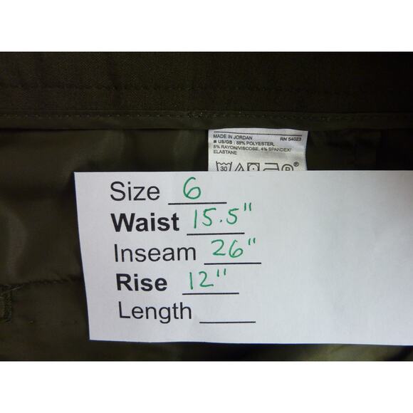 Banana Republic Strait Leg Size 6 Pants Olive Green - Picture 7 of 8